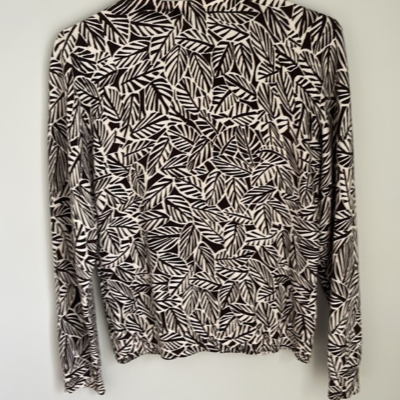 Lands’ End women’s small neutral print button cardigan excellent condition - Picture 4 of 5